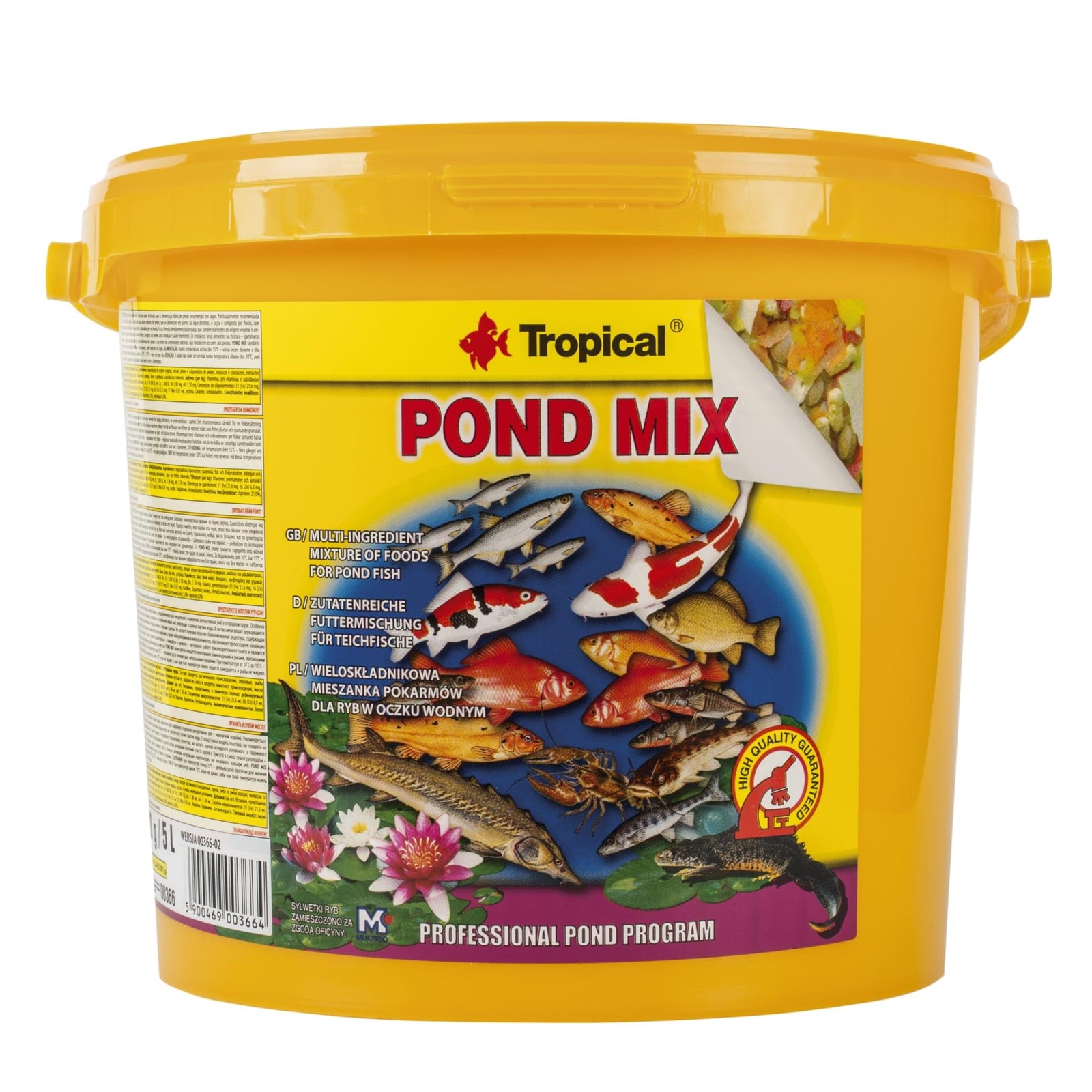 MANGIME PER PESCI DA POND MIX 5L 800G ALIMENTAZIONE PESCI GIARDINO ACQUARIO foto 3