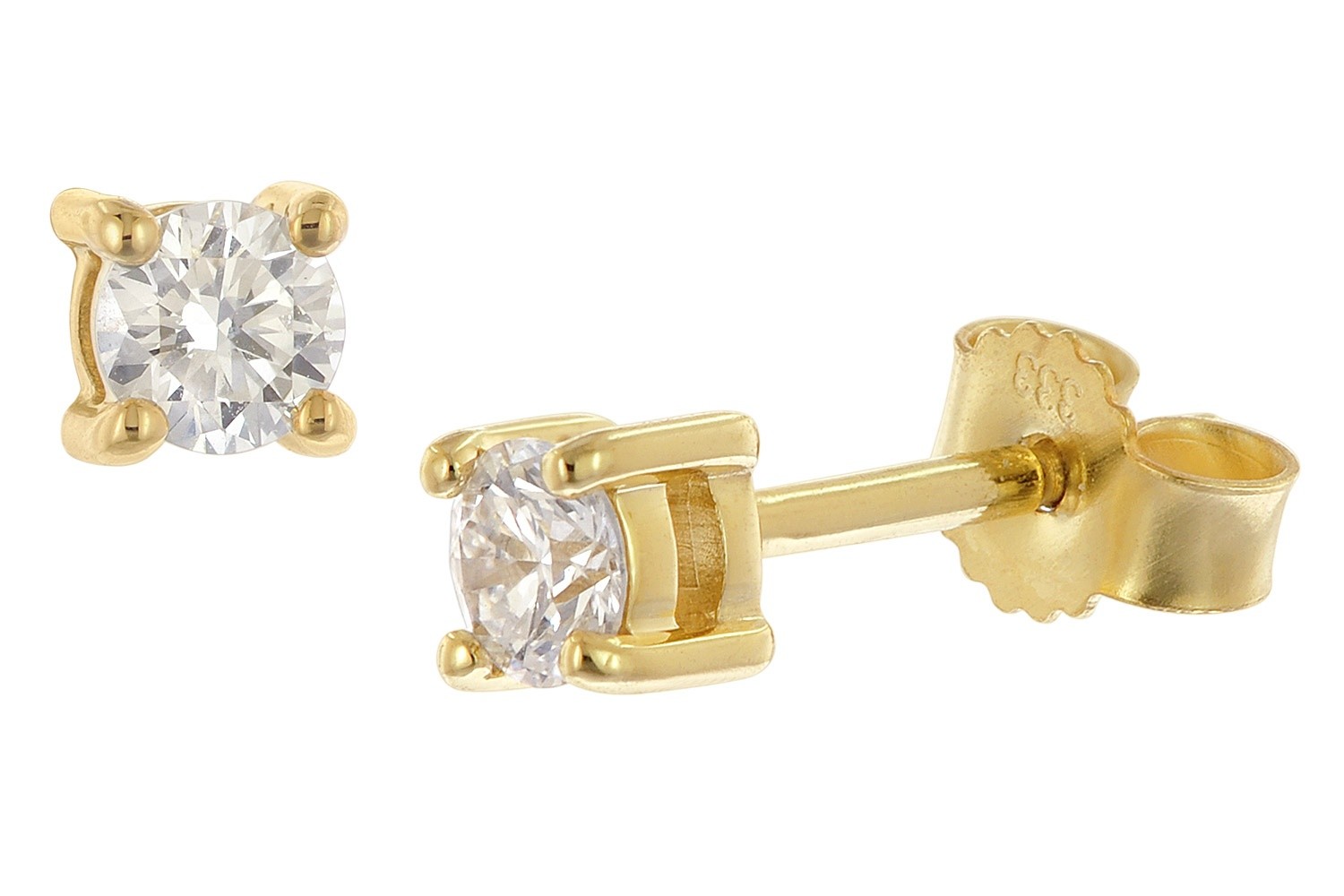 GLIZZ Schmuck Lab Grown Diamant-Ohrringe 0,30 ct Gold 333 Ohrstecker GL1074