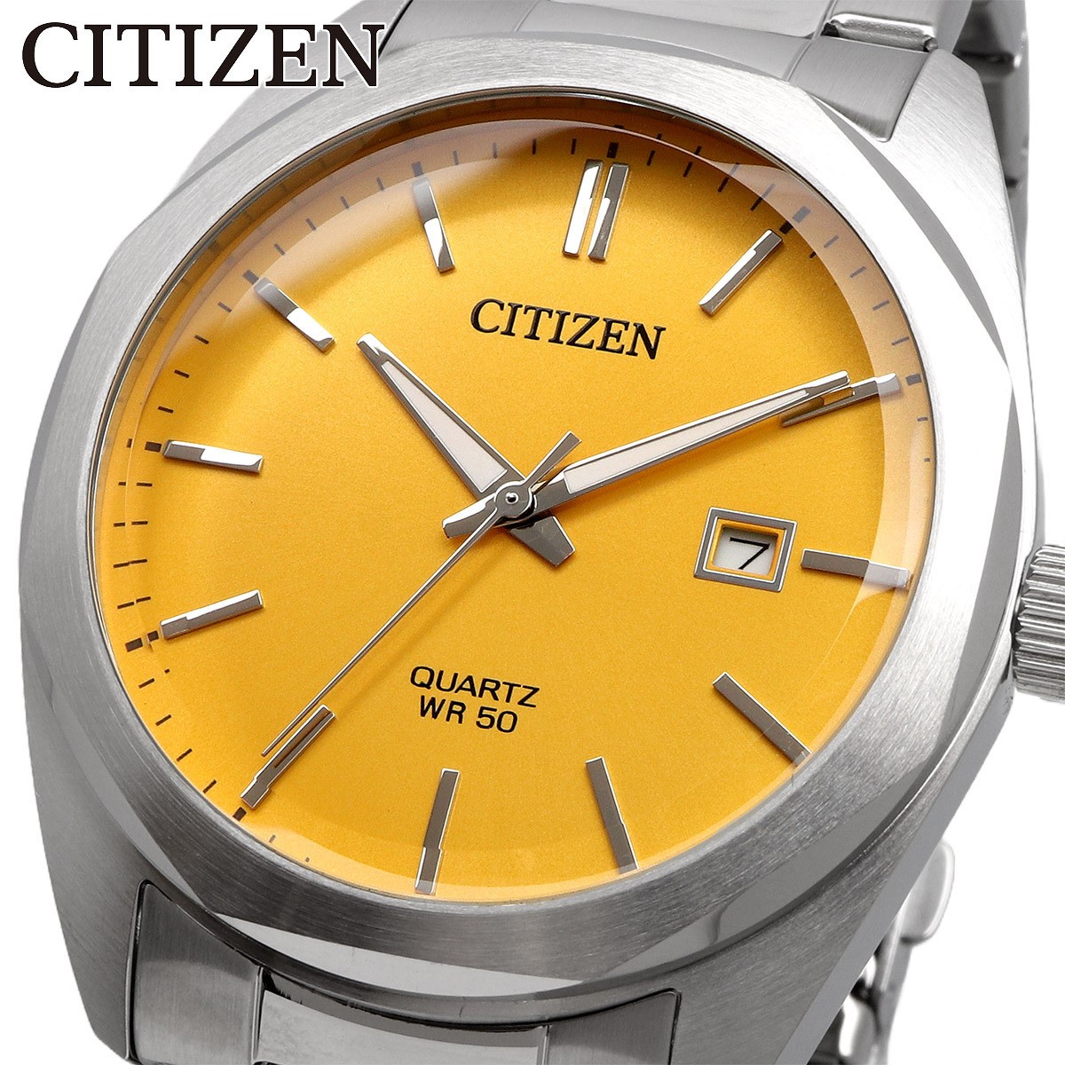 CITIZEN Business Casual Quartz Watch with Yellow Metal Band