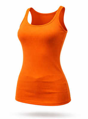 Top orange L flip*flop Damen Strick Rippoptik N10