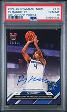2024-25 Bowman U Now PJ HAGGERTY #41B Autograph Purple 20/25 PSA 10 1,000 Pts