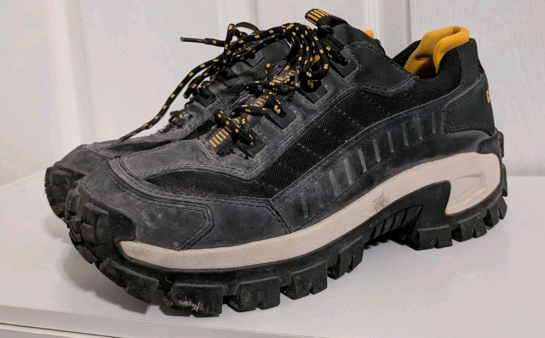 S Boots Steel Toe Hi Slip Resistant Black Cat Size 9