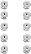 Flat Screw Backs Replacement for Stud Earrings,10Pcs Stainess Steel Silver