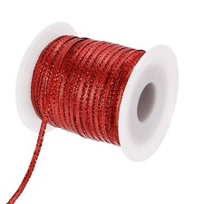 100m Hair Strings for Braids Polyester Metallic Hair Braiding String Red