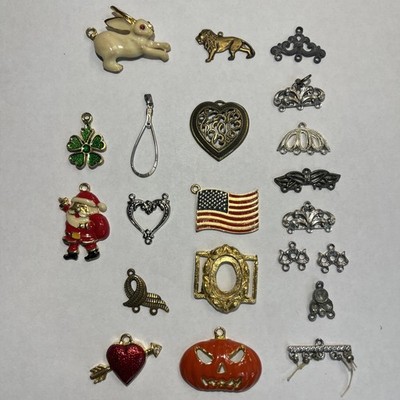 Vintage Jewelry Finds &  Phister Style  Charmed Lot Unsigned Destash Upcycling