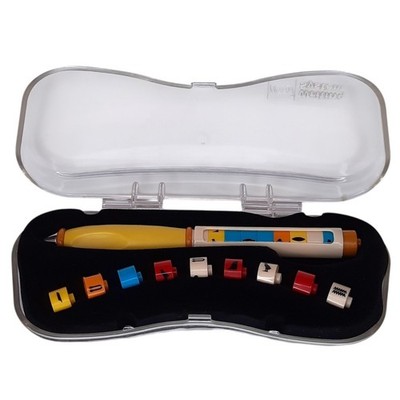 Vtg. 1999 LEGO Writing System Pen #1517 Egyptian Hieroglyph Decoder Set Y2K Case