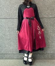 Axies Femme China Embroidery Cami Dress Satin Ribbon Red Used