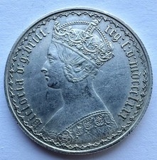 1880 Gothic Florin - Queen Victoria British Silver Coin Scarce*772