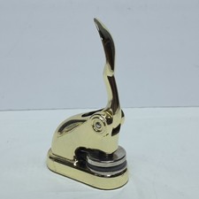 Vintage Embosser Desktop Press Monogram Address Seal Heavy Brass