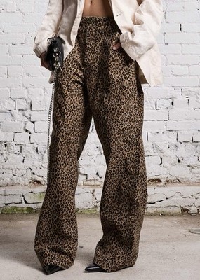 NWT ~ R13 Wide Leg Utility Pant in Leopard  Size 24