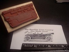 1913 Rambler Antique Car- good advertizing Rubber Stamp