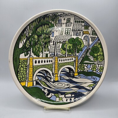 1930s Hacienda San Juan Pamba Ecuador Plate  Puenta De La Escalenata Cuenca 10''D