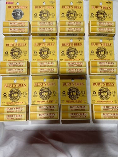 (24) Lotto 12 scatole 2 confezioni BURTS BEES balsamo labbra 100% naturale cera d’api Burt’s sfusa 🔥🔥