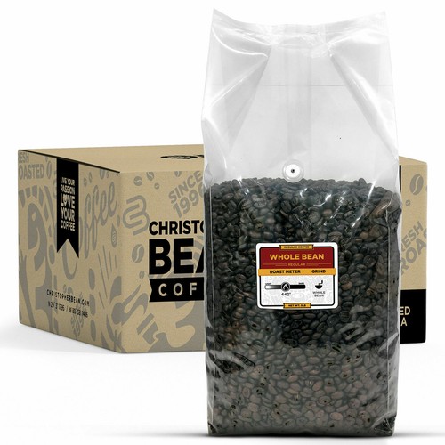Christopher Bean Coffee AMARETTO RASPBERRY Coffee in 12oz, 2lb and 5lb bag - 第 5/5 張圖片