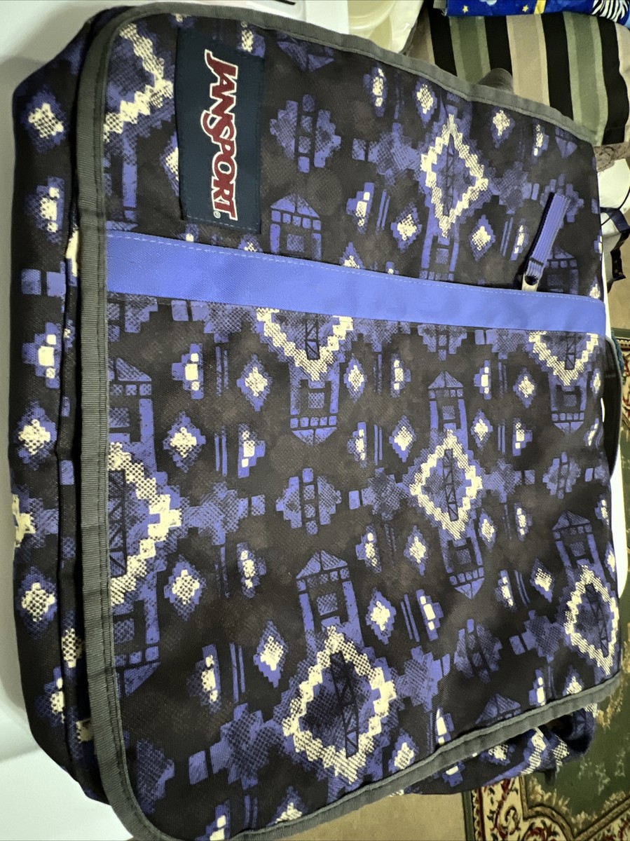 Black Purple Jansport Messenger Bag Laptop Bag Shoulder Briefcase Book Bag