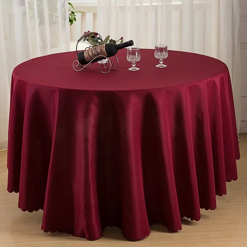 Wedding Christmas Decorative Table Cloth Round Tablecloths Dining Table Cover - Image 4 of 4