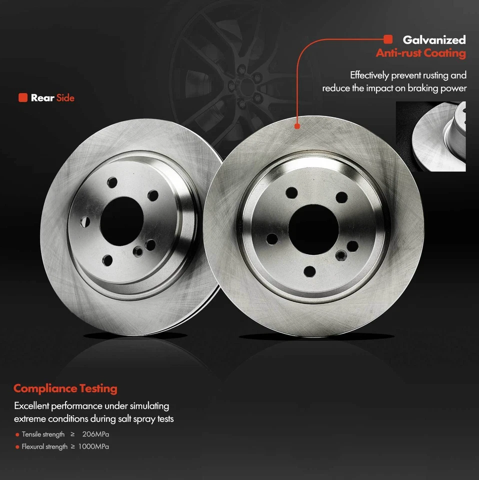 Rear Disc Brake Rotor for Mercedes-Benz C215 CL500 W220 W221 S430 S500 2000-2006 - Image 2 of 4