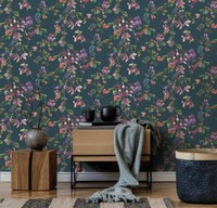 Vliestapete Blumen Tropisch Floral BläTter Blau GrüN Rosa 47454 Flora (7,22€/1Qm