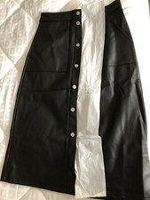 OASIS Ladies Women’s Knee-Length A-Line Skirt in Imitation Leather - UK 10