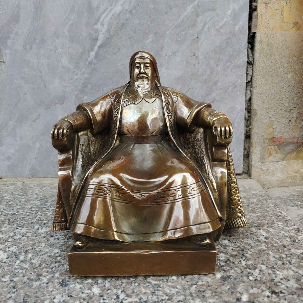 銅製 中国賢人？の置物 銅製 中国賢人？の置物 工芸品