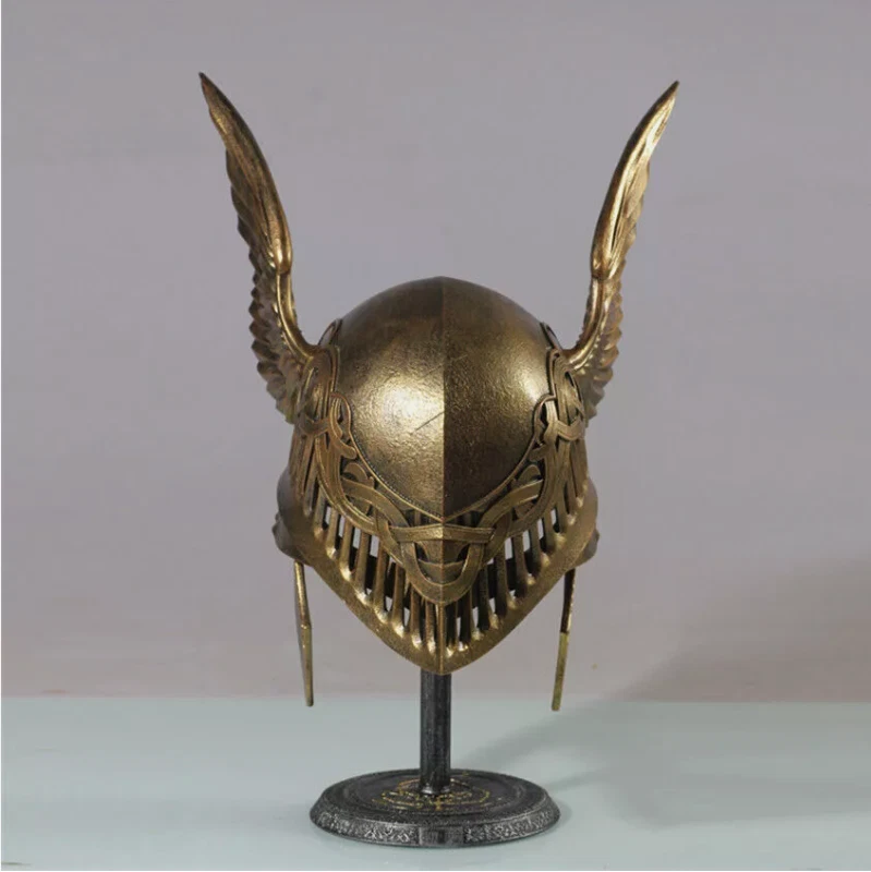 1:1 Valkyria Malenia Cosplay Gold Helmet FRP Mask Wearable Helmet Halloween Prop - Image 2 of 4