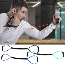 Elastic Resistance Band With Handle Yoga Pilates Abs Exercise Fitness Tube Bands