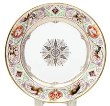 Manufacture de Sevres Louis Philippe Hunting Scene Chateau Fontainebleau Plate