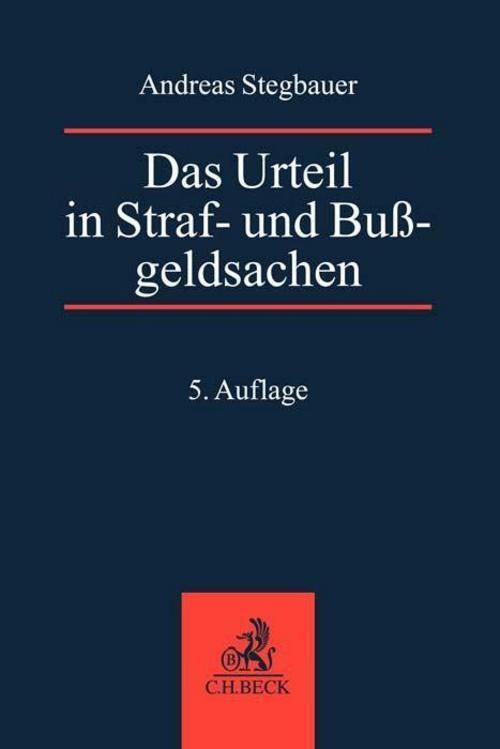 Das Urteil In Straf- Und Bußgeldsachen Bernd Rösch