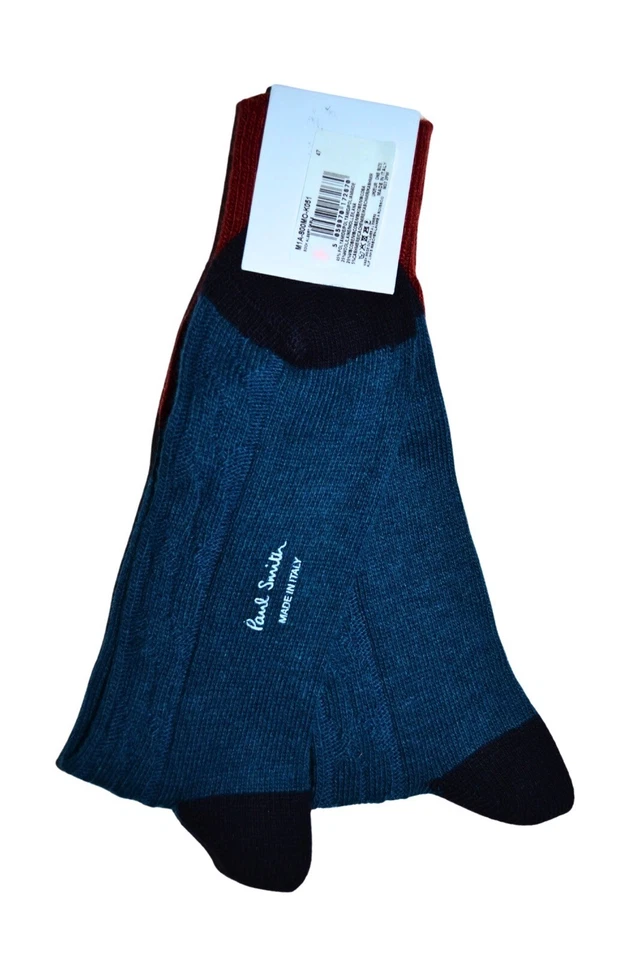 Calcetines Paul Smith Mainline Para Hombres Bloque Azul Océano Albert Cable Nuevos Foto 3 de 3