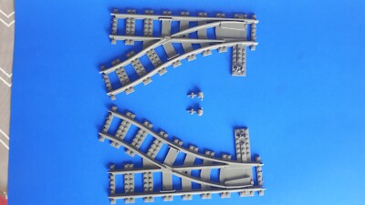 Voll Lego kompatibles Paar Weichengleisstücke aus MANGLEY SCENICS