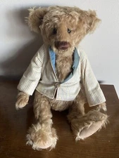 Nice 18” Zucker Bears Long Brown Mohair Jointed Teddy Bear Tush Tag LOOK!