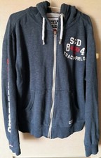 SUPERDRY Track  Field Hoodie Sweatshirt Jacket Navy Blue Men's  SIZE LARGE