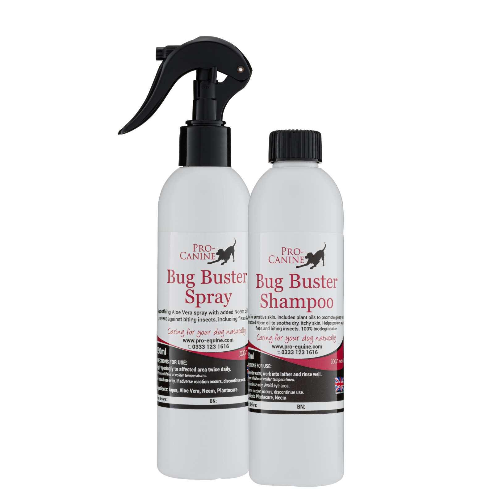 FLEA SPRAY AND SHAMPOO TREATMENT FOR DOGS 100% NATURAL PRODUCTS - FAST ACTING