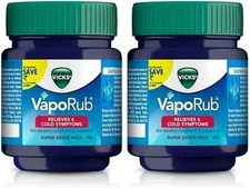 2 X Vicks Vaporub Vaporize Blocked Nose Cough Cold Nasal Congestion Headache 50g