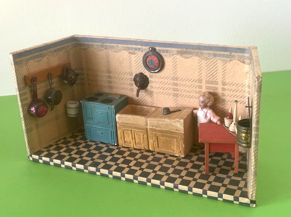 JOUET ANCIEN - CHARMANTE PETITE CUISINE - MAISON DE POUPEE - 25CM - Photo 3/4