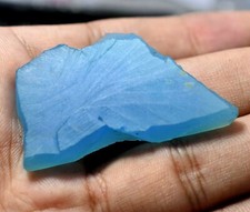 78.30 CT Natural Deep Blue Chalcedony Brazilian Superb Untreated Slab  