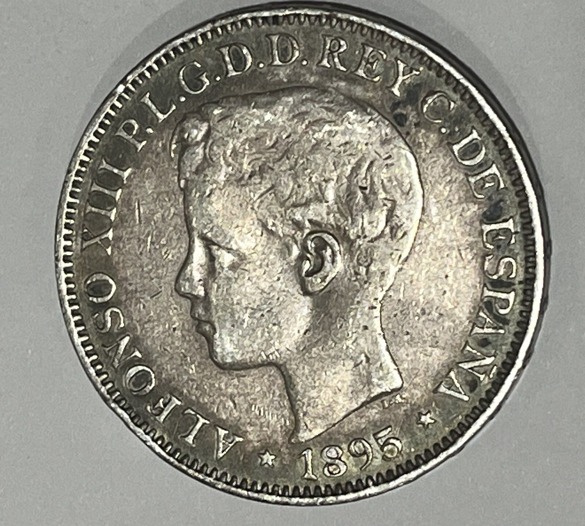 Puerto Rico: Spanish Colony. Alfonso XIII Peso 1895 PG-V AU | eBay