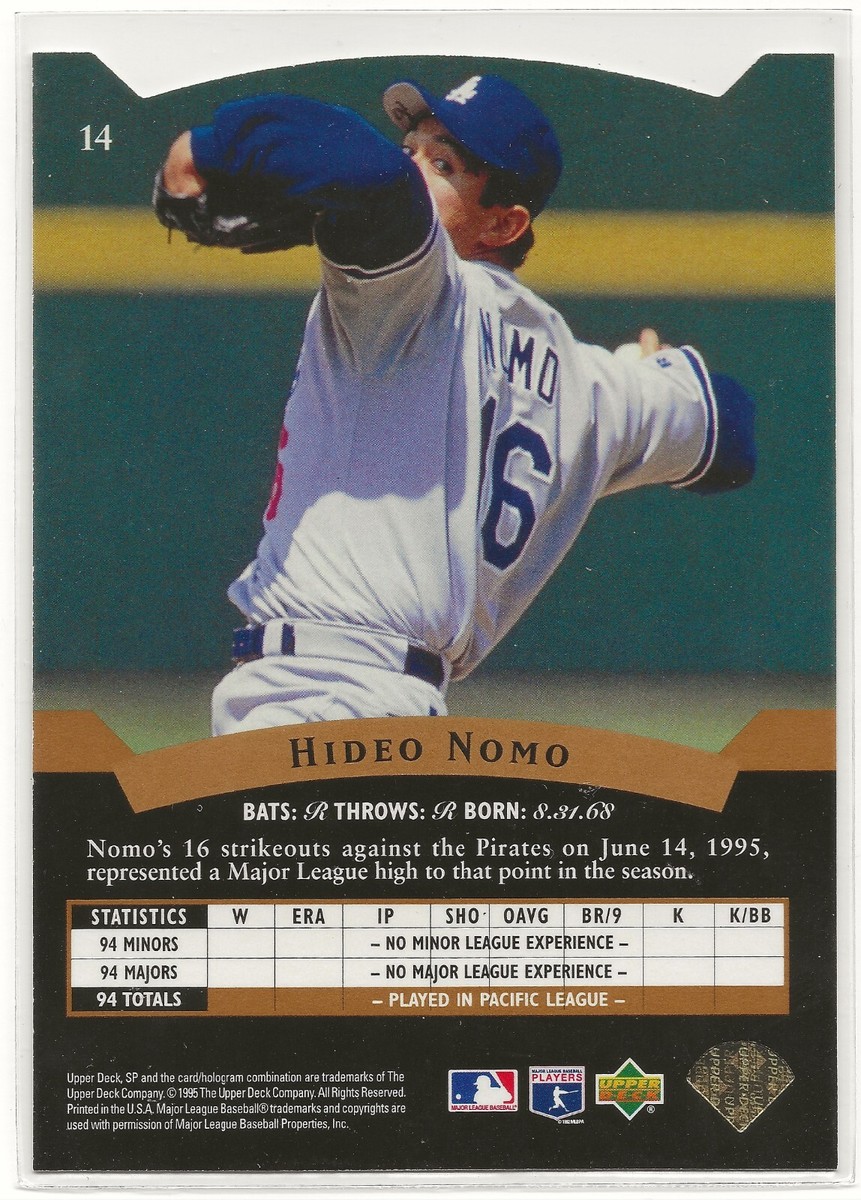 1995 Upper Deck SP HIDEO NOMO RC #14 - ROOKIE - Los Angeles