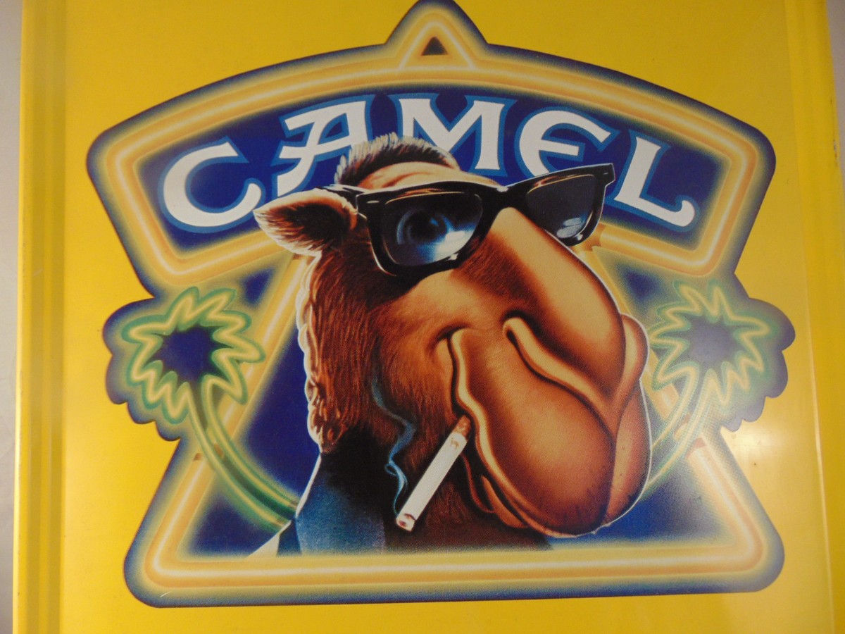Yellow metal CAMEL cigarette sign RJ Reynolds Company 17