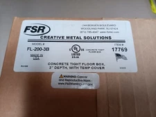 FSR FL-200-3B Concrete Tight Floor Box, 3" Depth with Temp Cover