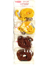 SET OF 4 Gudebrod 22" Sport Lanyard Two Golden Yellow and Two Brown