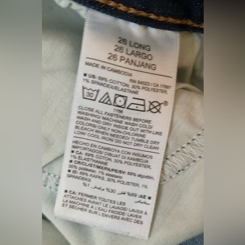 Old Navy Jeans Women’s Size 26 Long High Rise Flare Long Blue Jeans-Dark Wash - Picture 4 of 8