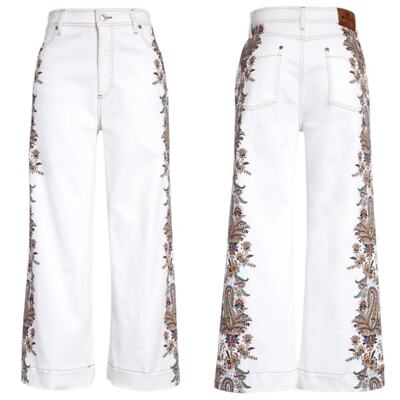 【関税込み】ETRO JEANS PAISLEY ETRO paisley-print wide-leg Jeans | Blue | FARFETCH