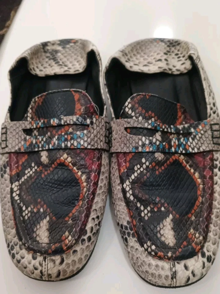 Isabel Marant Fezy Estampado de Serpiente Plegable Convertible Mocasines Zapatos Planos Talla 36/6 Foto 2 de 4