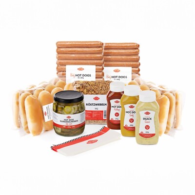 HOT DOG WORLD - Hot Dog Set  ''dänische Art''  für 24 Hot Dogs