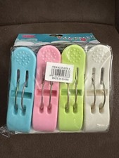 New 4 Jumbo Beach Towel Clips Heavy Duty Chair Clips for Pool, Beach and Cruise