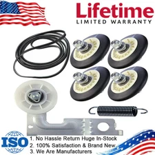 Dryer Drum Maintenace Repair Kit Rrum Roller+Belt+Idler Pulley For LG Kenmore US