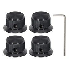 4PCS Aluminium Potentiometer Knobs Control Knob 24mm for Guitar Amplifier Black