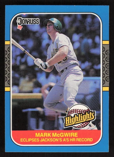 Mark McGwire 1987 Donruss Highlights #46 Oakland Athletics
