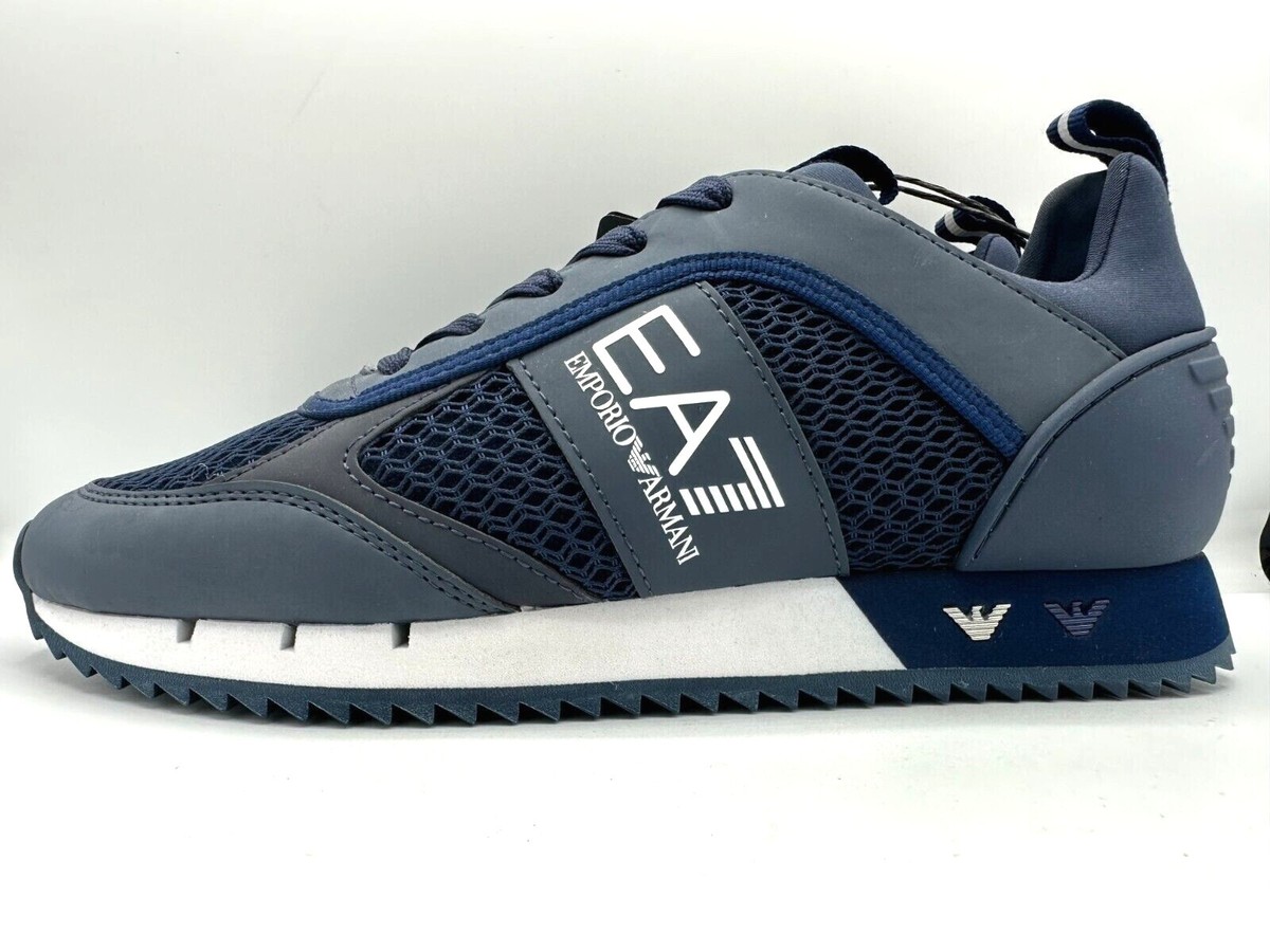 SNEAKERS SCARPE UOMO EMPORIO ARMANI EA7 NAVY WHITE